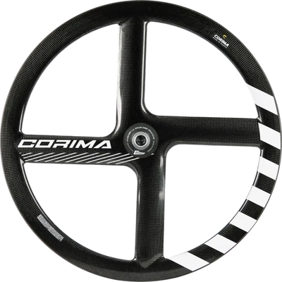 Corima 4 Spoke 700C Tubular Carbon Front Track Wheel with Thru Axle & Ceramic Bearings